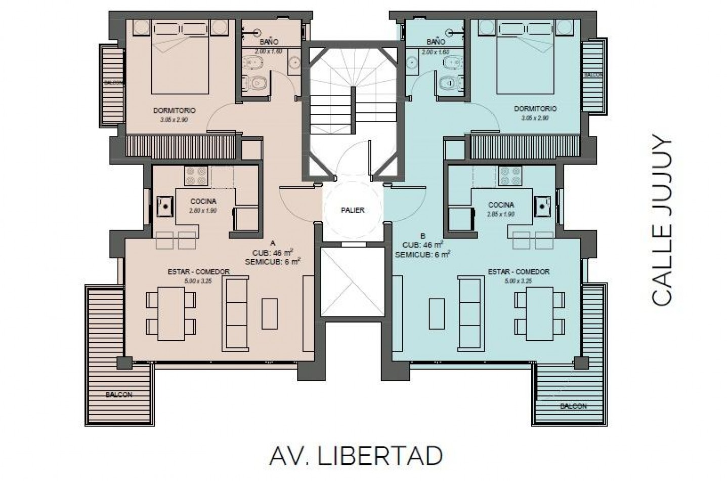 DEPARTAMENTO 2 AMBIENTES POZO ALTOS LIBERTAD PISO 6  LA PERLA FRENTE