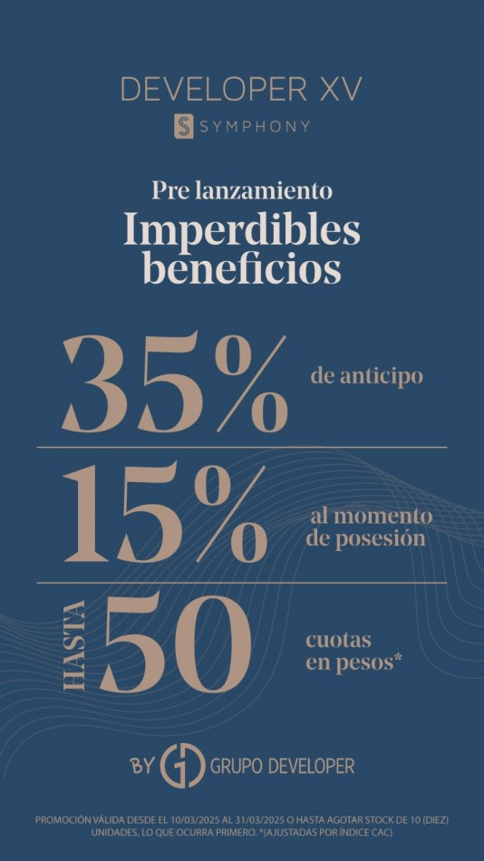 Departamentos de dos y tres ambientes