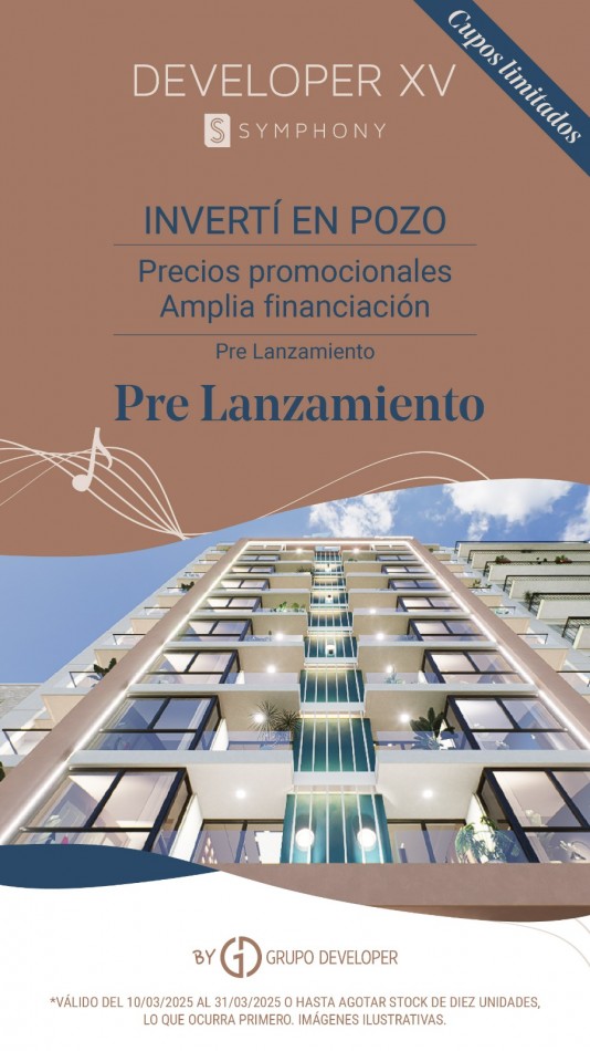 Departamentos de dos y tres ambientes